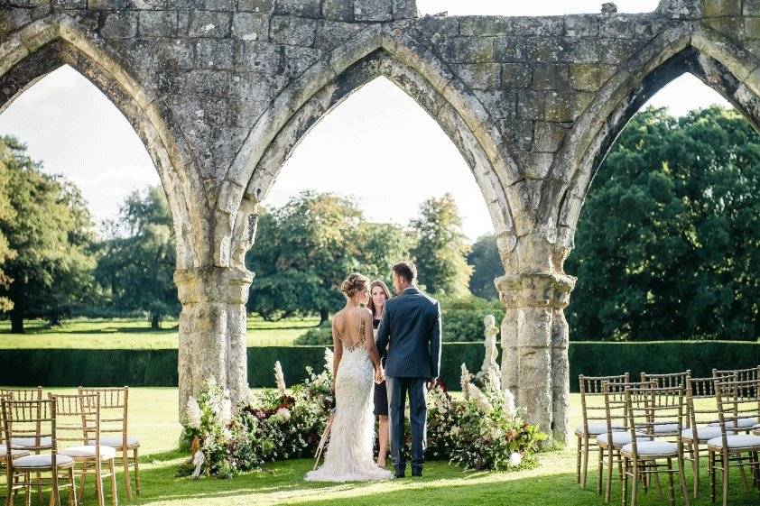 Blessings can be held in the 12th Century ruins