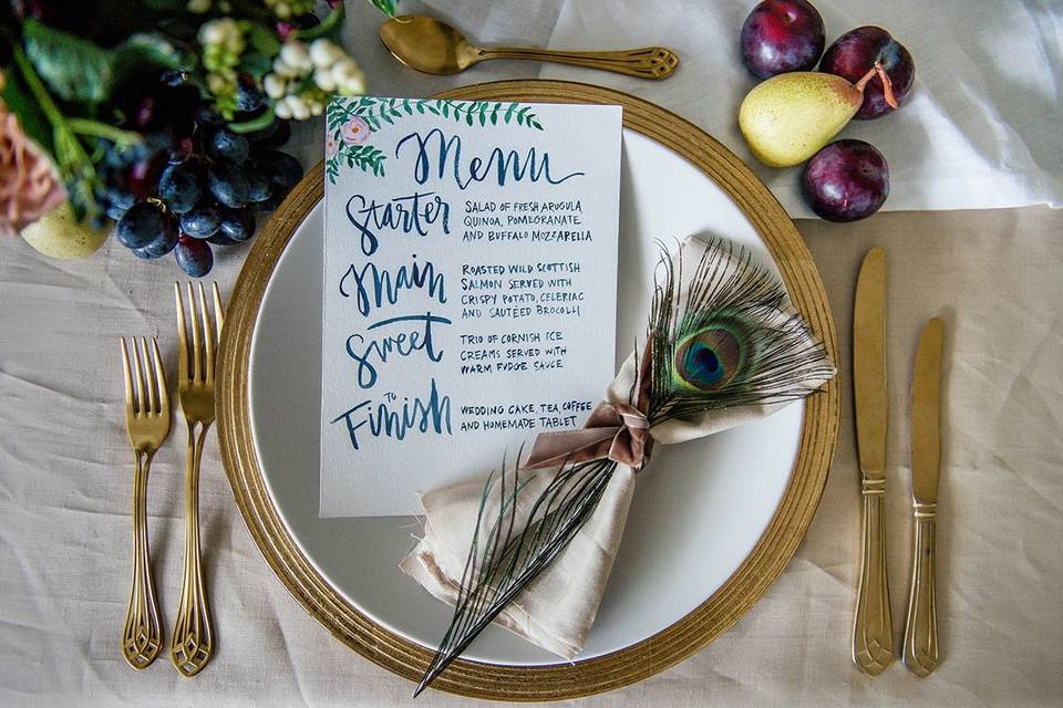 Beautiful table setting in The Dining Room