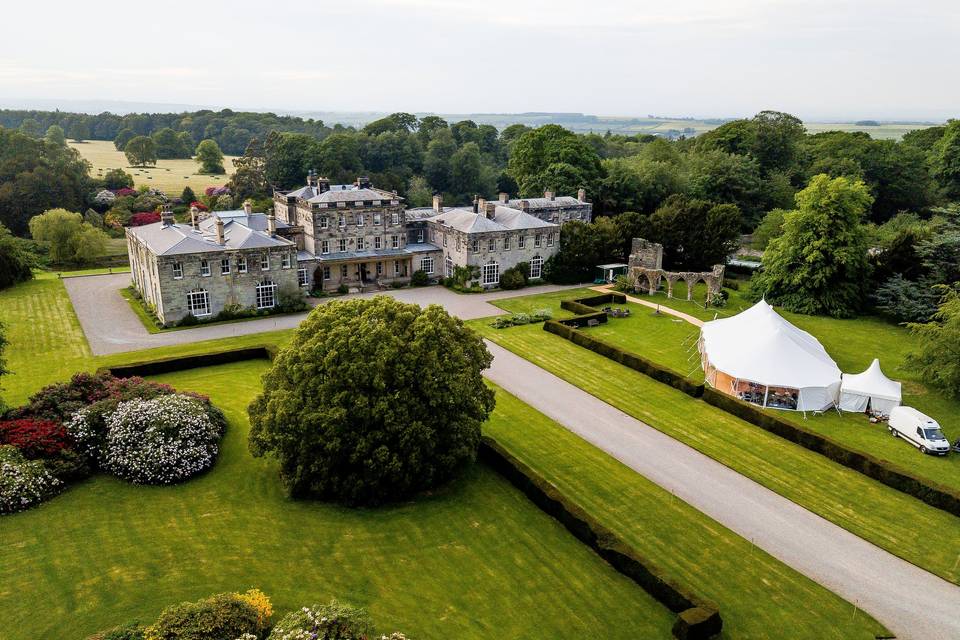 Marquee in the grounds