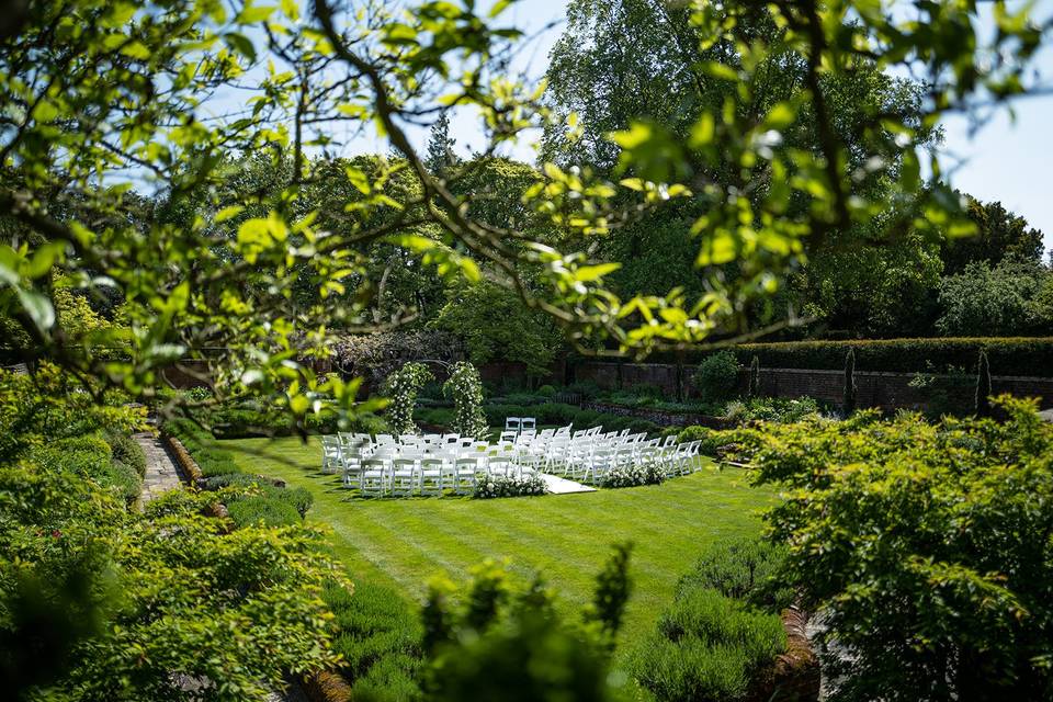 The sunken garden ceremony