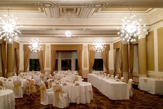 Large tables for wedding breakfast