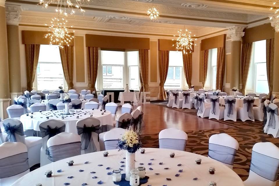 Large tables for wedding breakfast