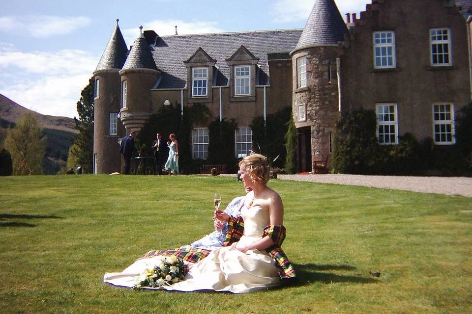 Bride enjoying a moment