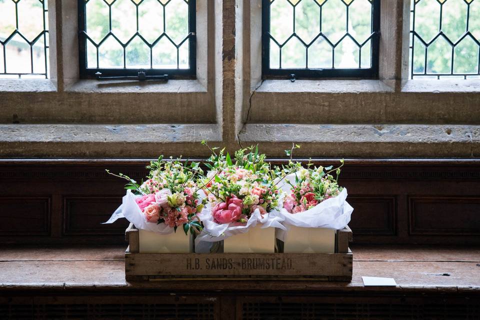 Table flowers have arrived