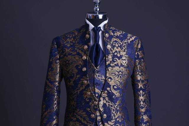 Gold regal wedding suit