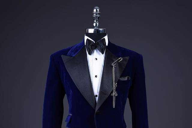 Suede wedding suit