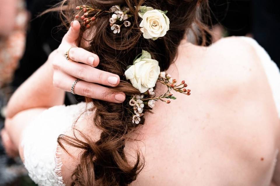 Braid with flowers