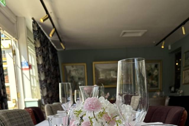 Flowers on a table
