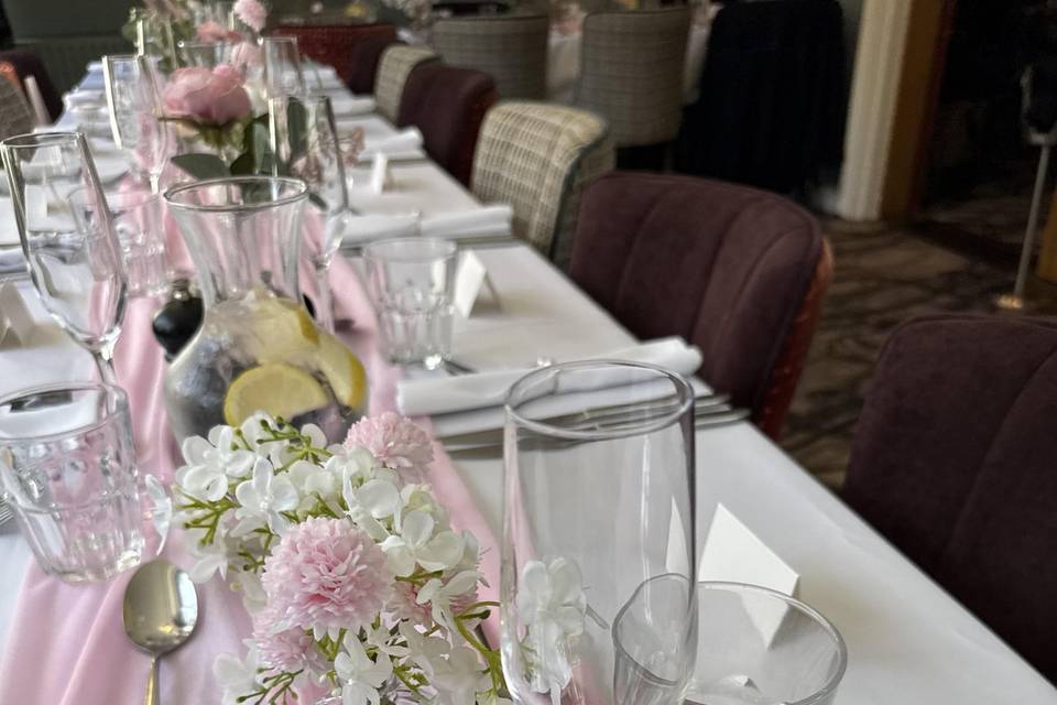 Flowers on a table