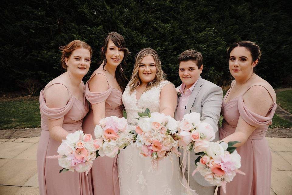 Bride and bridal party