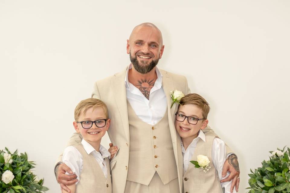 Groom with sons
