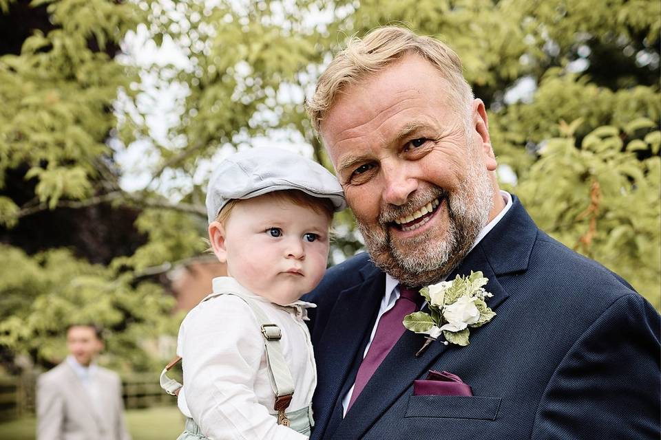 Cute and dad of the groom