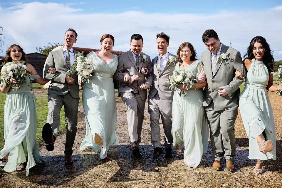 Walking and laughing group