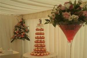 Wedding cupcake tower.