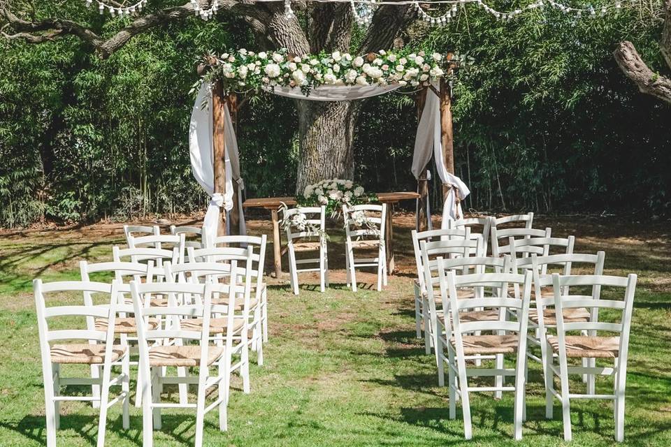 Civil ceremony setup