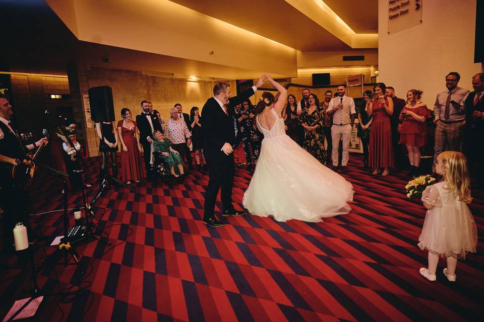 Upper Foyer Reception dancing