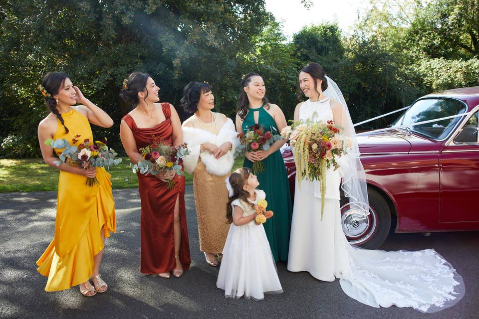 Bride and Bridesmaids