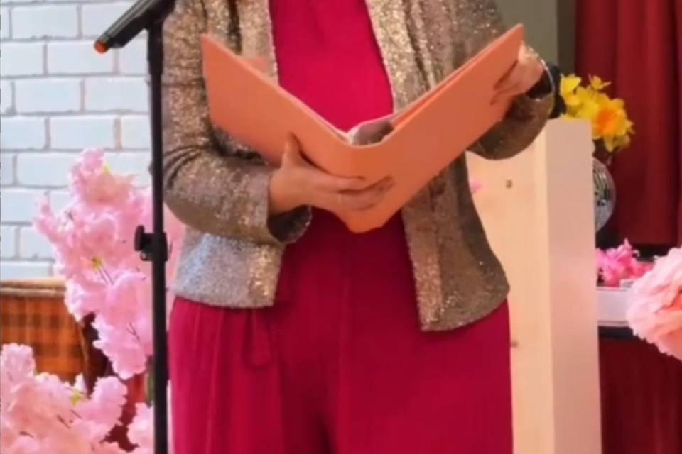 Action shot - DIY Wedding