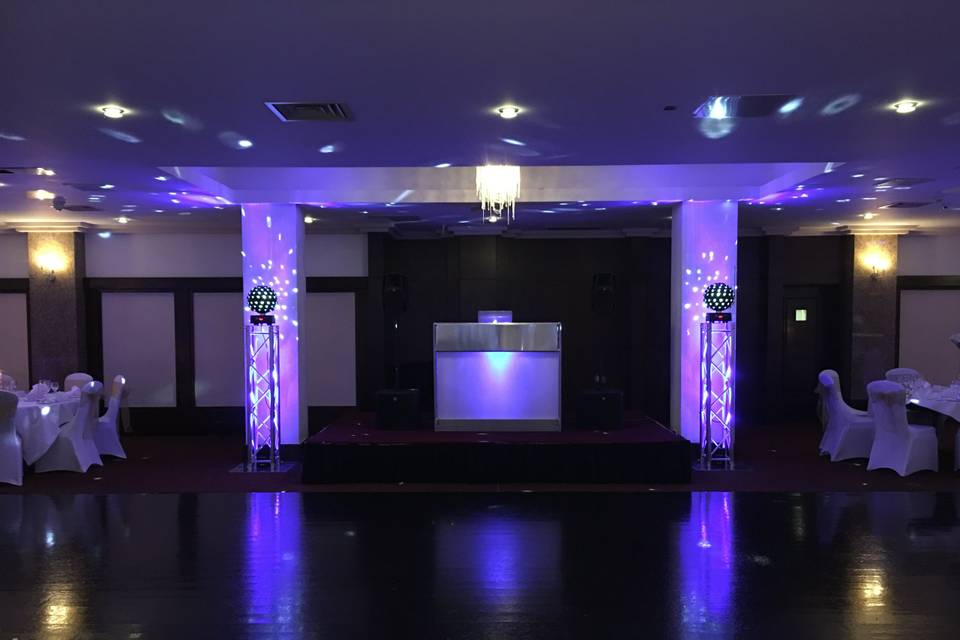 DJ Setup with Uplighting