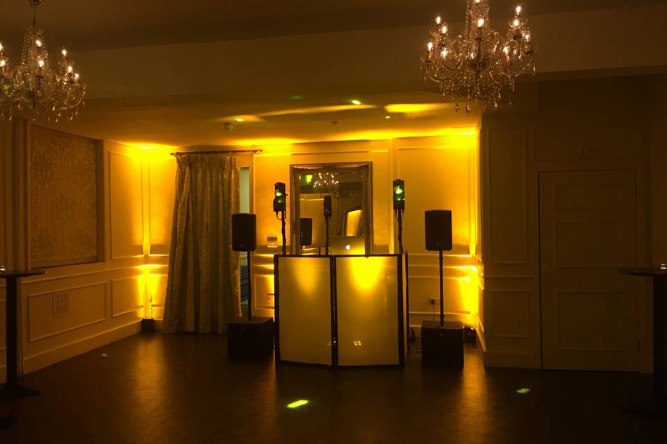 DJ Setup with Uplighting