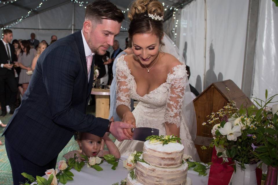 Cutting the cake