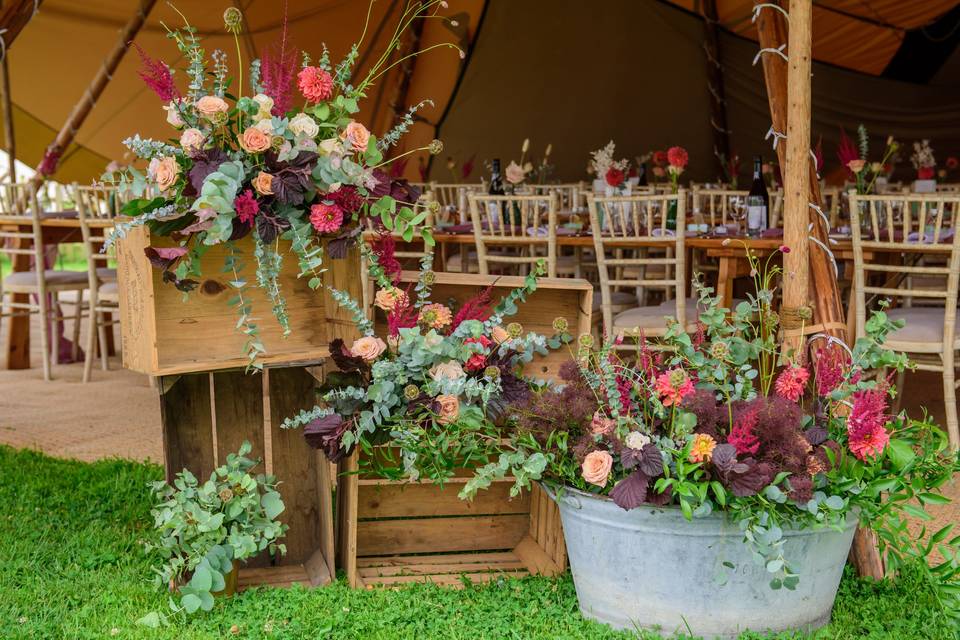 Florals for tipi