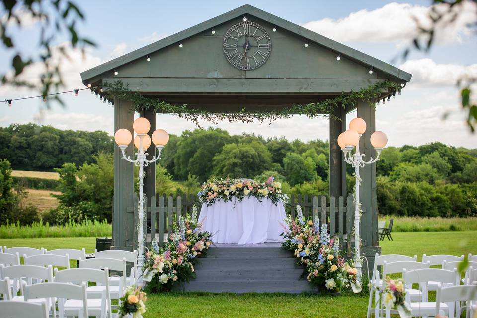 Pavilion wedding ceremony