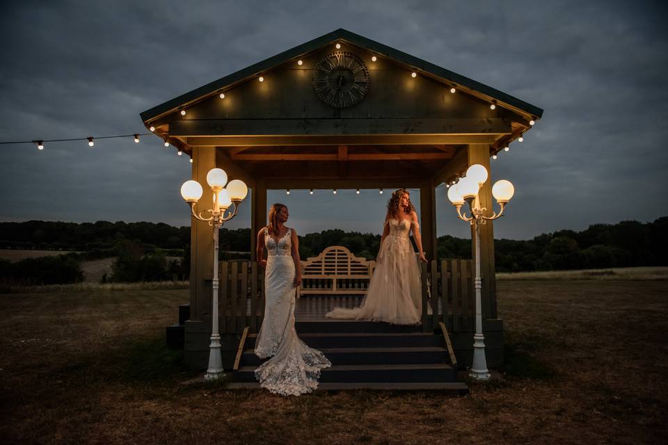 Pavilion couple shot