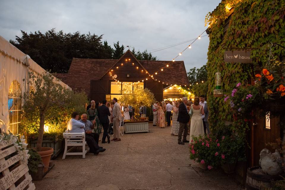 Courtyard at dusk