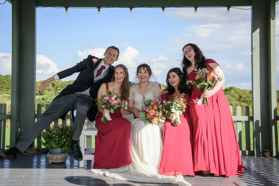 Bridal party group shot