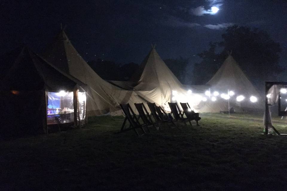 Deckchairs under the stars