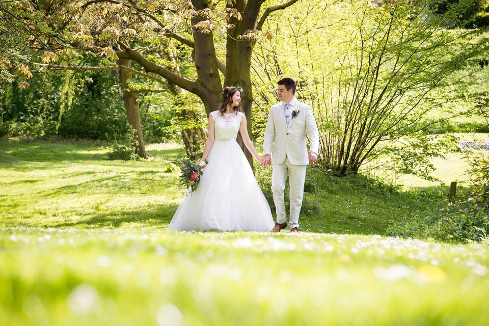 A Cute Tory Burch Dress for a Wedding at Langar Hall