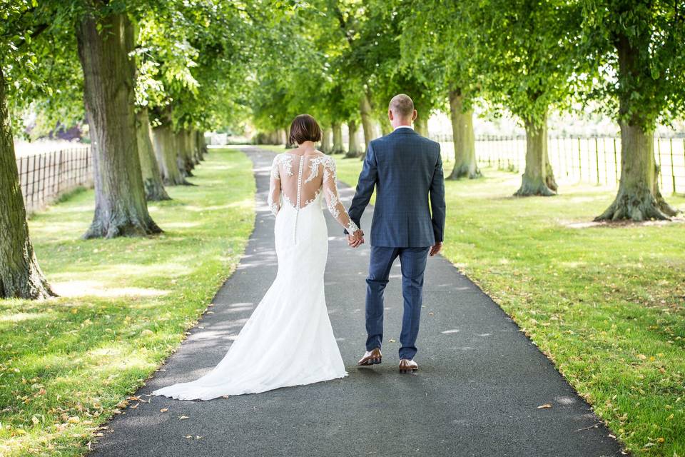 A Cute Tory Burch Dress for a Wedding at Langar Hall