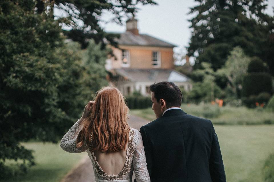 A Cute Tory Burch Dress for a Wedding at Langar Hall