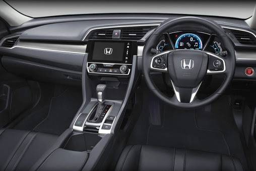 Inside view of honda car