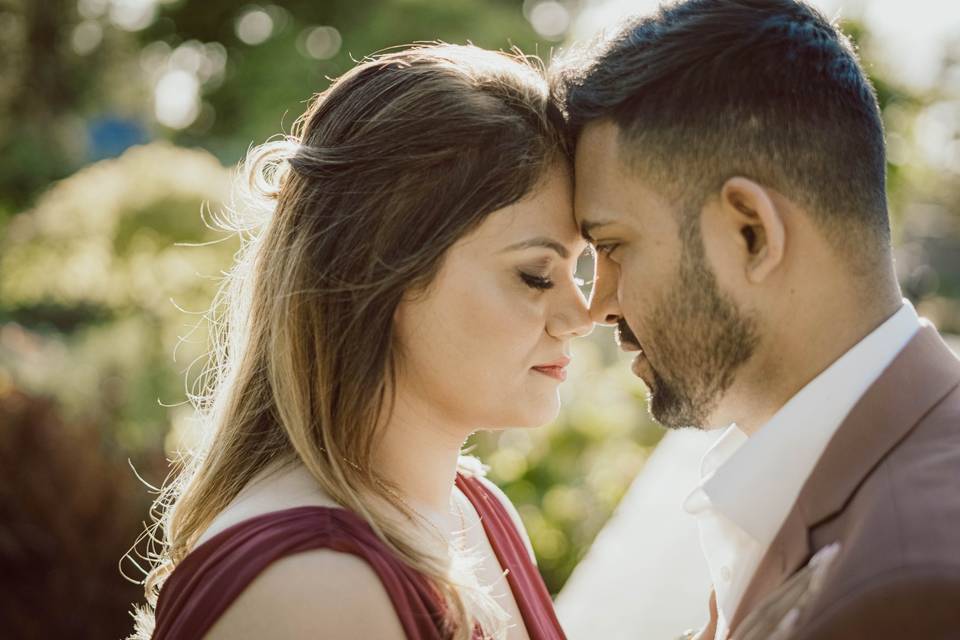 Portrait of the happy couple