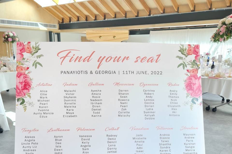 Seating Plan Design