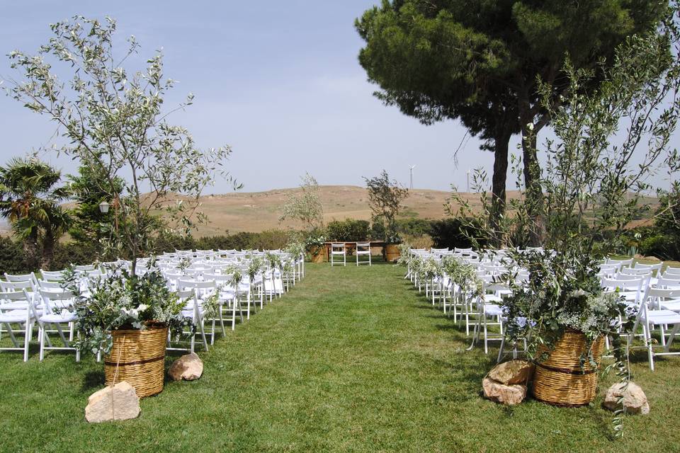 Outdoor ceremony area