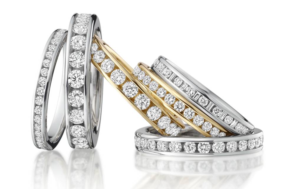 Diamond set wedding ring