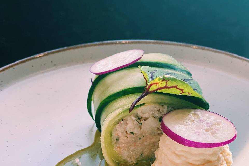 Crab, cucumber and horseradish