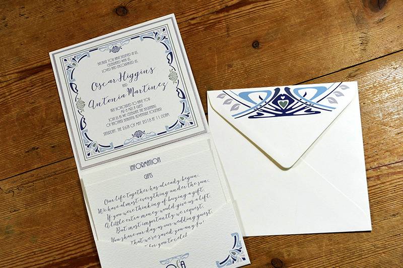 Art Nouveau Pocket Invitation