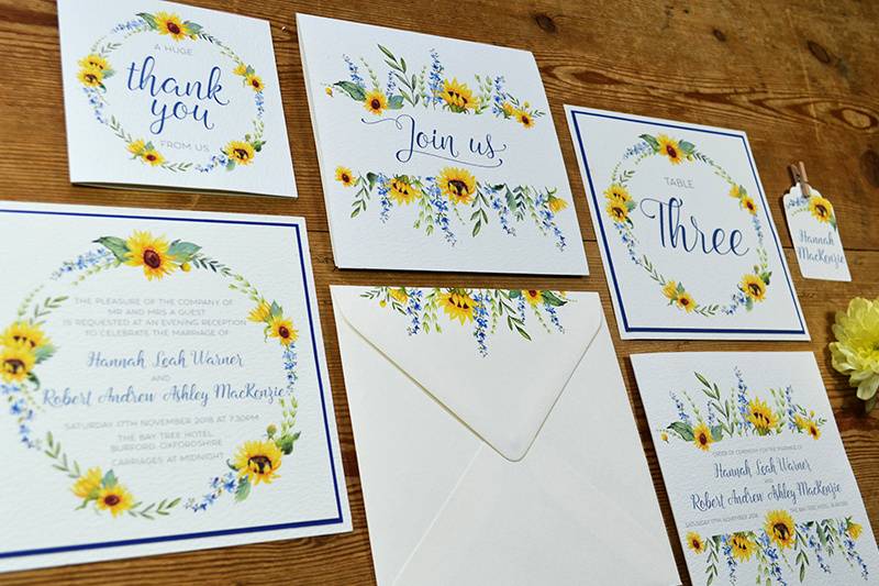 Sunflower Stationery Suite