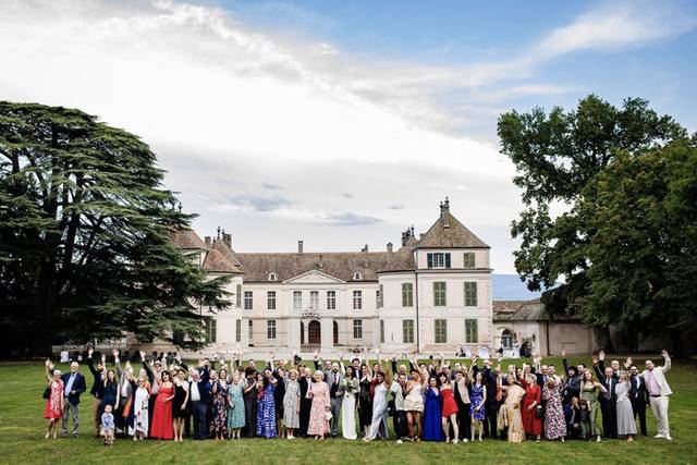 Wedding party at the venue