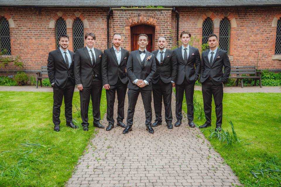 Groom and groomsmen
