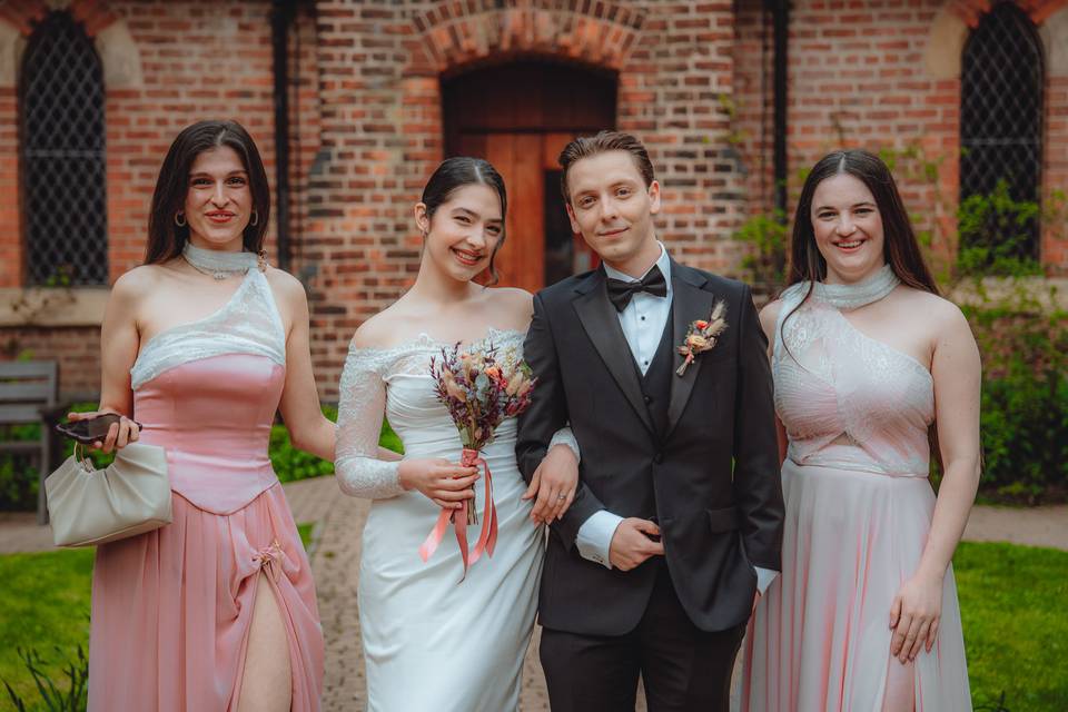 Happy wedding party