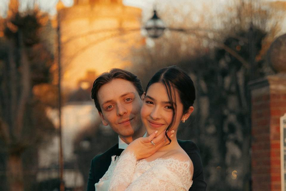 Close up embrace