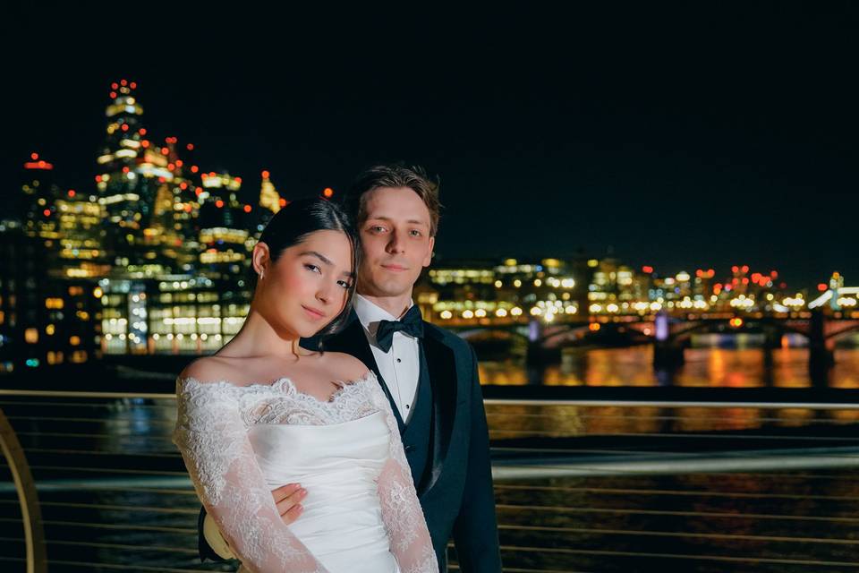 City lights portrait