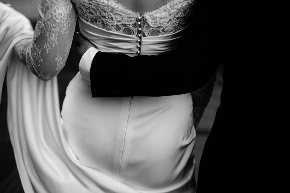 Close up embrace