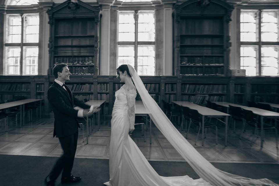 Couple in hall