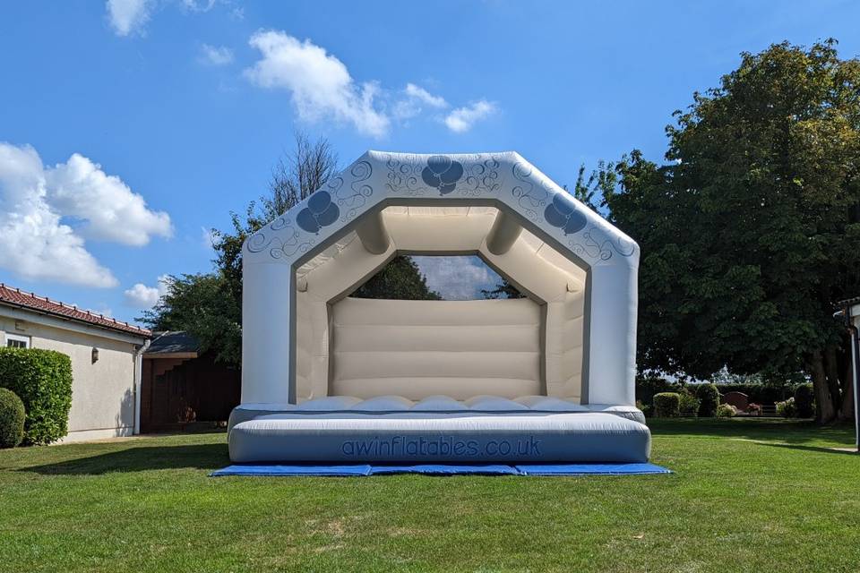 White wedding bouncy castle